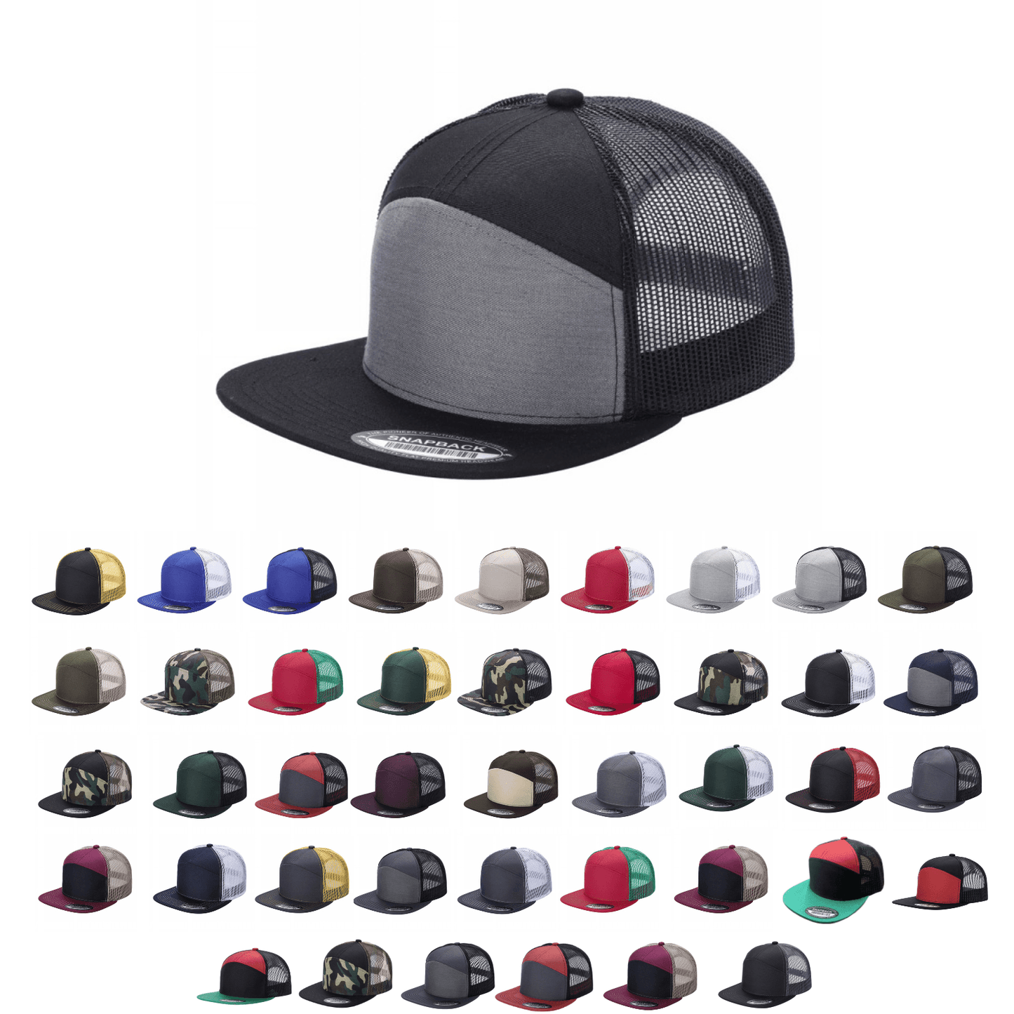 7FTM - 7 Panel Flat Bill Cap